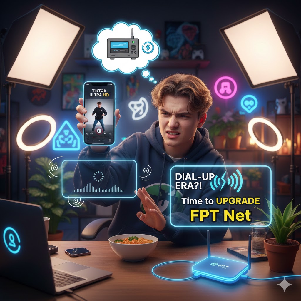 Gói mạng Internet FPT cho Gen Z: quay clip, chơi game, xem phim đều mượt