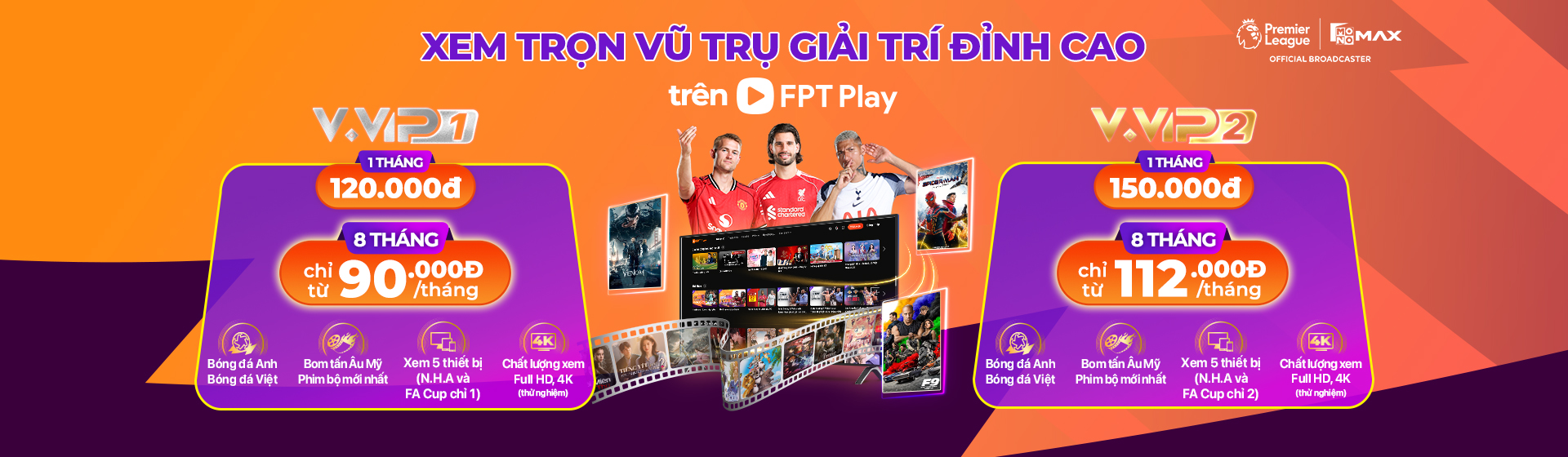 Những Khuyến Mãi khi đăng ký FPT Play VVIP Tháng 3/2026